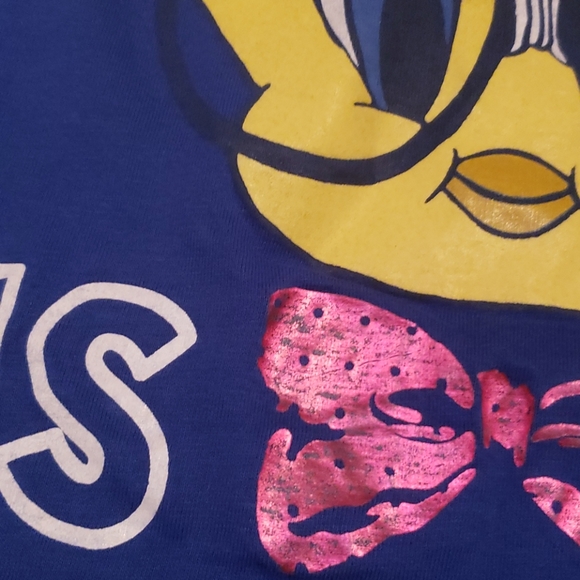 Looney Tunes Tweety Bird blue shirt sz small - Picture 4 of 9